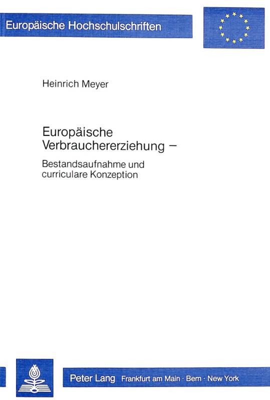 Cover-Bild Europäische Verbrauchererziehung