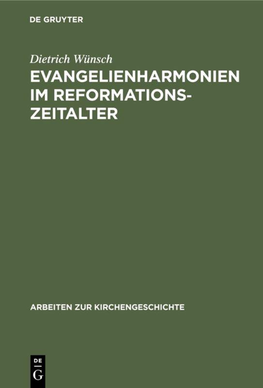Cover-Bild Evangelienharmonien im Reformationszeitalter