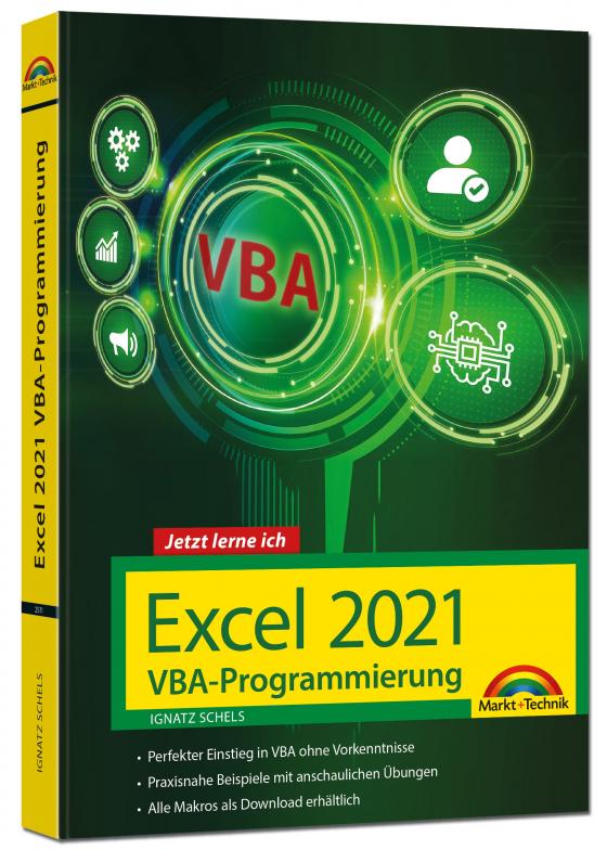 Cover-Bild Excel 2021 VBA-Programmierung Makro-Programmierung für Microsoft Excel 2021, 2019, 2016, 2013 und Microsoft Excel 365