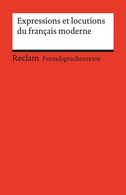Cover-Bild Expressions et locutions du français moderne