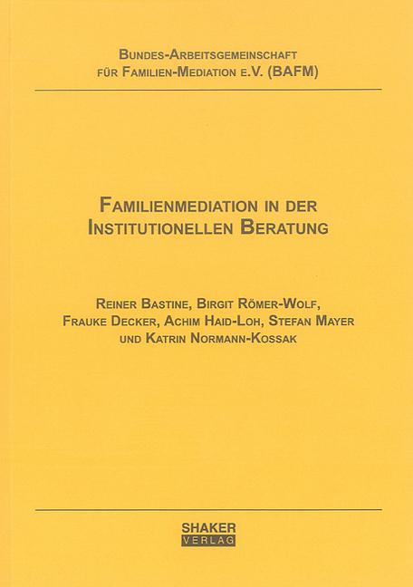 Cover-Bild Familienmediation in der Institutionellen Beratung