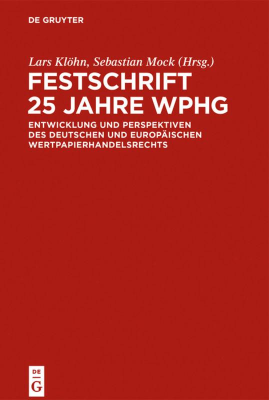 Cover-Bild Festschrift 25 Jahre WpHG