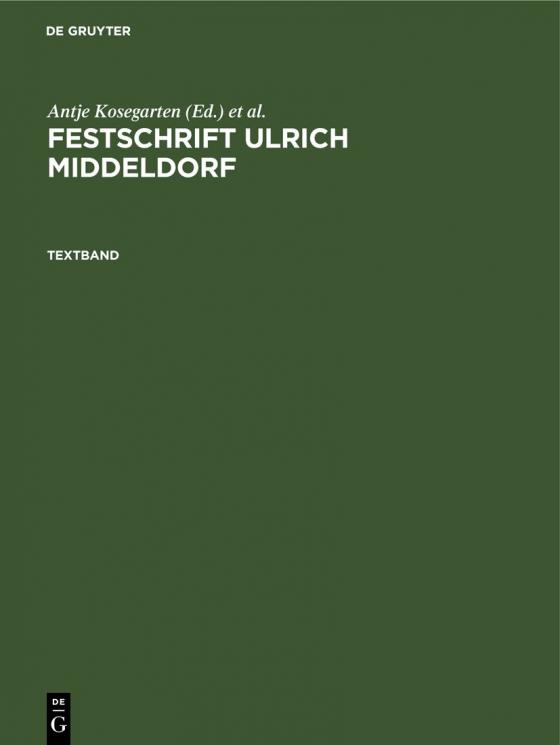 Cover-Bild Festschrift Ulrich Middeldorf