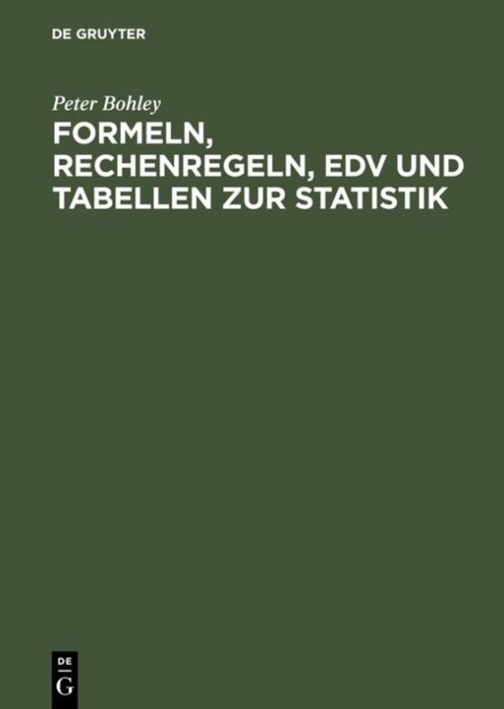 Cover-Bild Formeln, Rechenregeln, EDV und Tabellen zur Statistik