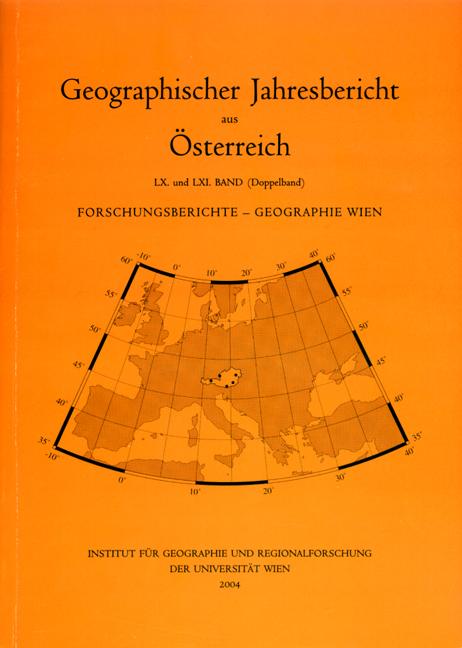 Cover-Bild Forschungsberichte aus dem Institut für Geographie und Regionalforschung der Universität Wien