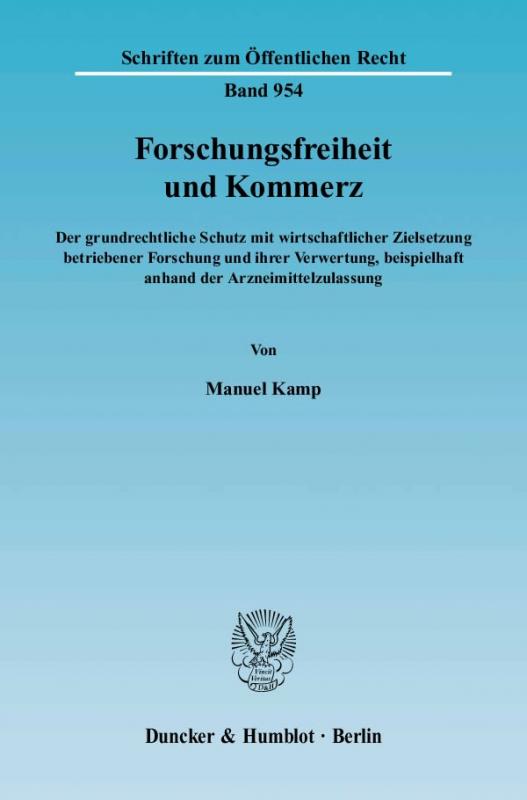 Cover-Bild Forschungsfreiheit und Kommerz.