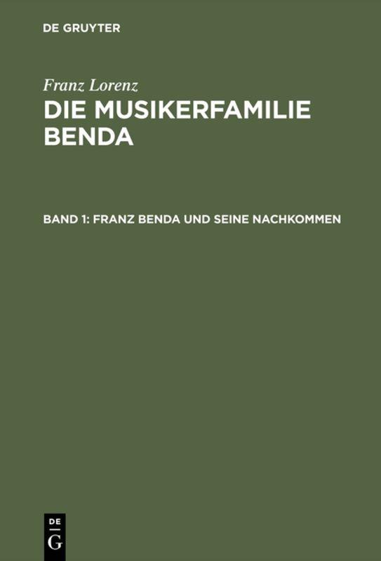 Cover-Bild Franz Benda und seine Nachkommen