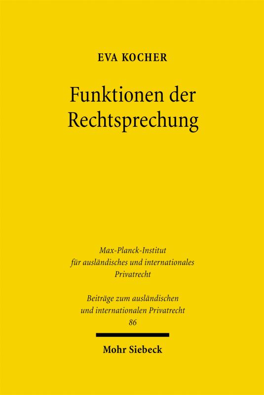 Cover-Bild Funktionen der Rechtsprechung