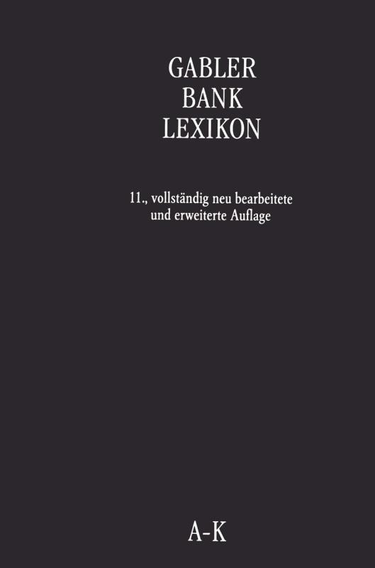 Cover-Bild Gabler Bank Lexikon