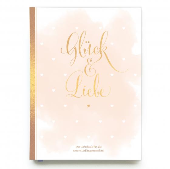 Cover-Bild Gästebuch Hochzeit in Gold| Hochzeitsbuch für Gäste mit Gold-Veredelung | Hardcover, 128 Seiten mit Leseband | Gästebuch Hochzeit mit Fragen