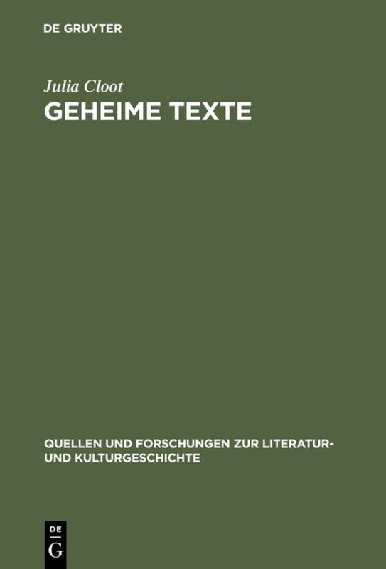 Cover-Bild Geheime Texte