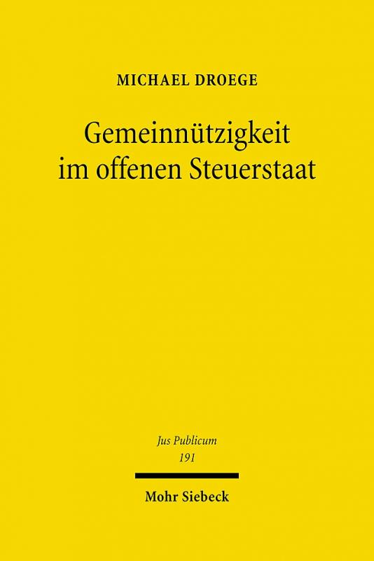 Cover-Bild Gemeinnützigkeit im offenen Steuerstaat
