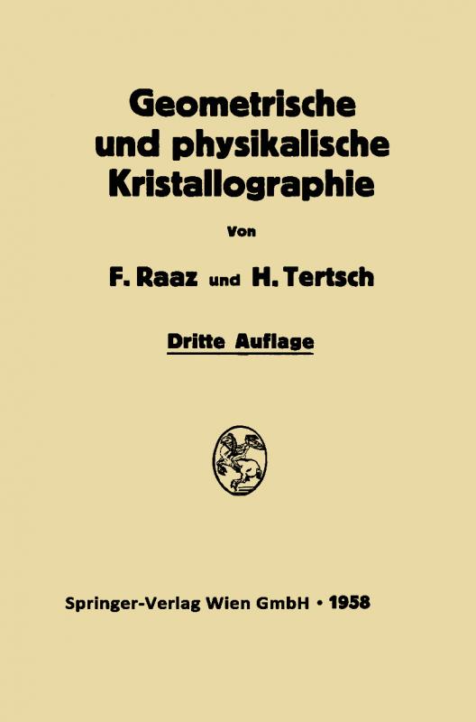 Cover-Bild Geometrische und physikalische Kristallographie