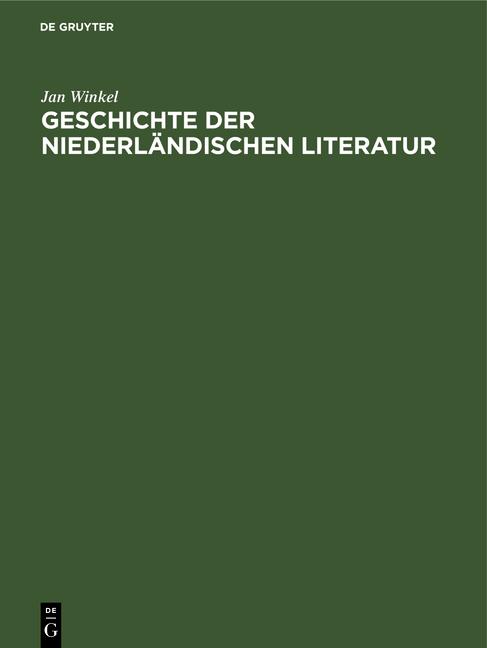 Cover-Bild Geschichte der niederländischen Literatur