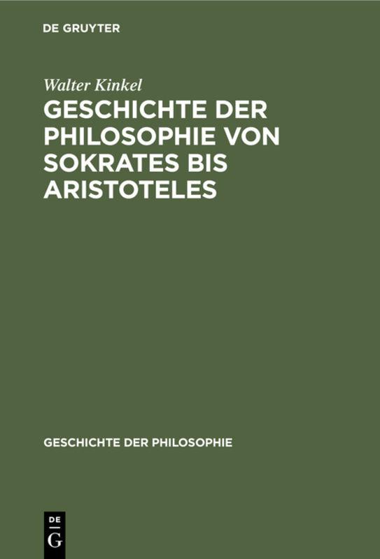 Cover-Bild Geschichte der Philosophie von Sokrates bis Aristoteles