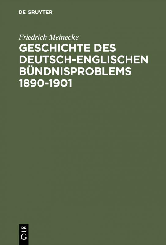 Cover-Bild Geschichte des deutsch-englischen Bündnisproblems 1890–1901