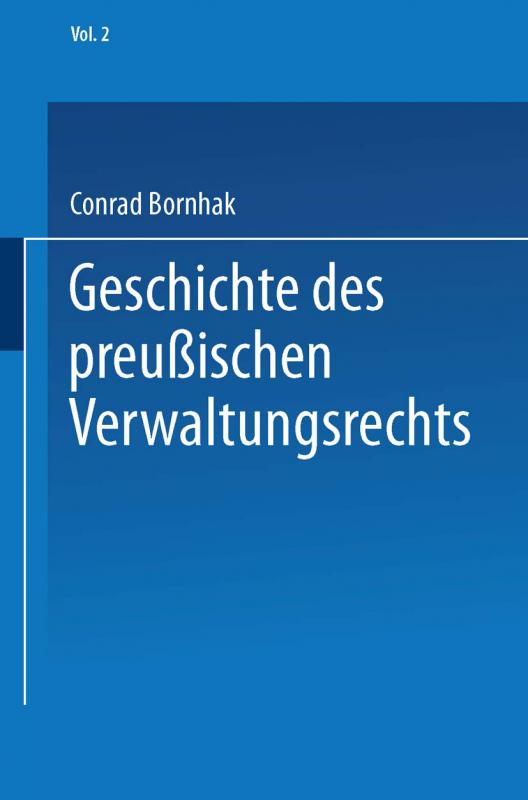 Cover-Bild Geschichte des Preußischen Verwaltungsrechts