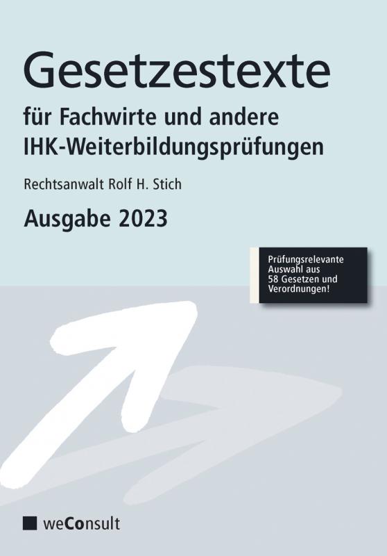 Cover-Bild Gesetzestexte für Fachwirte Ausgabe 2023