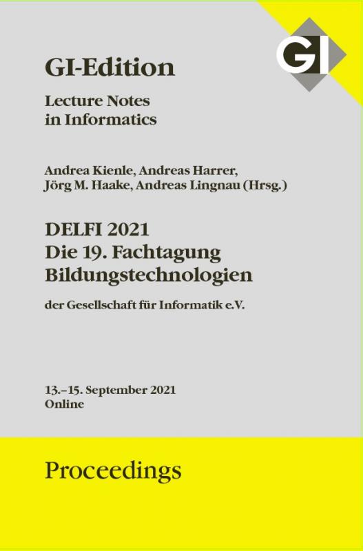 Cover-Bild GI Edition Proceedings Band 316 DELFI 2021