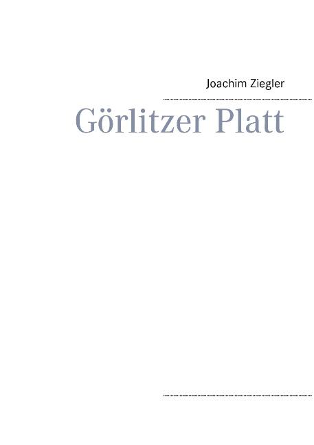 Cover-Bild Görlitzer Platt