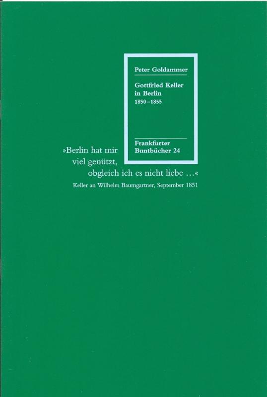 Cover-Bild Gottfried Keller in Berlin 1850-1855