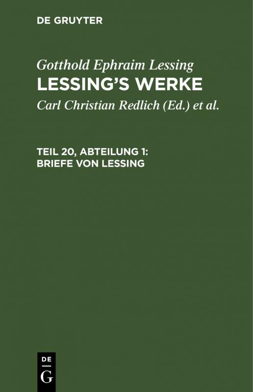 Cover-Bild Gotthold Ephraim Lessing: Lessing’s Werke / Briefe von Lessing