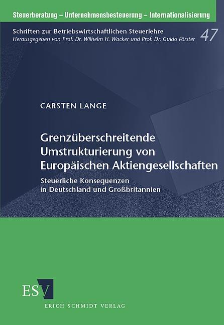 Cover-Bild Grenzüberschreitende Umstrukturierung von Europäischen Aktiengesellschaften