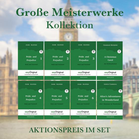 Cover-Bild Große Meisterwerke Kollektion Softcover (Bücher + 8 MP3 Audio-CDs) - Lesemethode von Ilya Frank - Zweisprachige Ausgabe Englisch-Deutsch