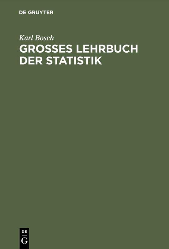 Cover-Bild Großes Lehrbuch der Statistik