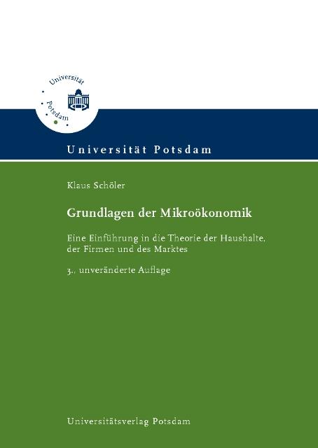 Cover-Bild Grundlagen der Mikroökonomik