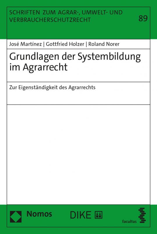 Cover-Bild Grundlagen der Systembildung im Agrarrecht