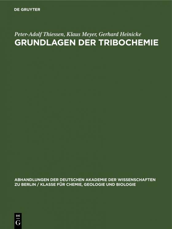 Cover-Bild Grundlagen der Tribochemie