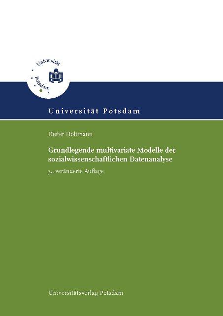 Cover-Bild Grundlegende multivariate Modelle der sozialwissenschaftlichen Datenanalyse