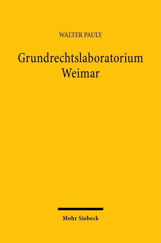 Cover-Bild Grundrechtslaboratorium Weimar