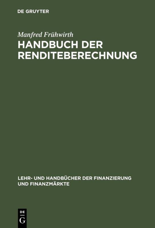 Cover-Bild Handbuch der Renditeberechnung