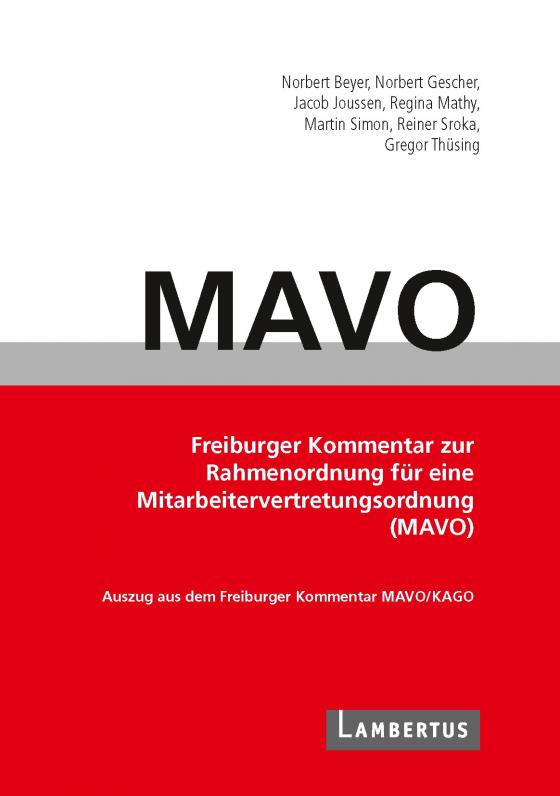 Cover-Bild Handbuch MAVO-Kommentar