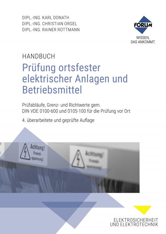Cover-Bild Handbuch Prüfung ortsfester elektrischer Anlagen und Betriebsmittel