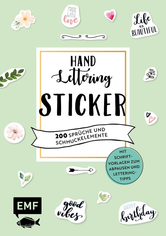 Cover-Bild Handlettering-Sticker – 200 Sprüche und Schmuckelemente