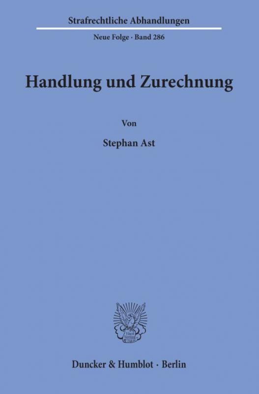 Cover-Bild Handlung und Zurechnung.