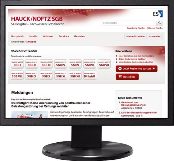 Cover-Bild HAUCK/NOFTZ Modul SGB II: Grundsicherung für Arbeitsuchende - Jahresabonnement bei Kombibezug Print und Datenbank