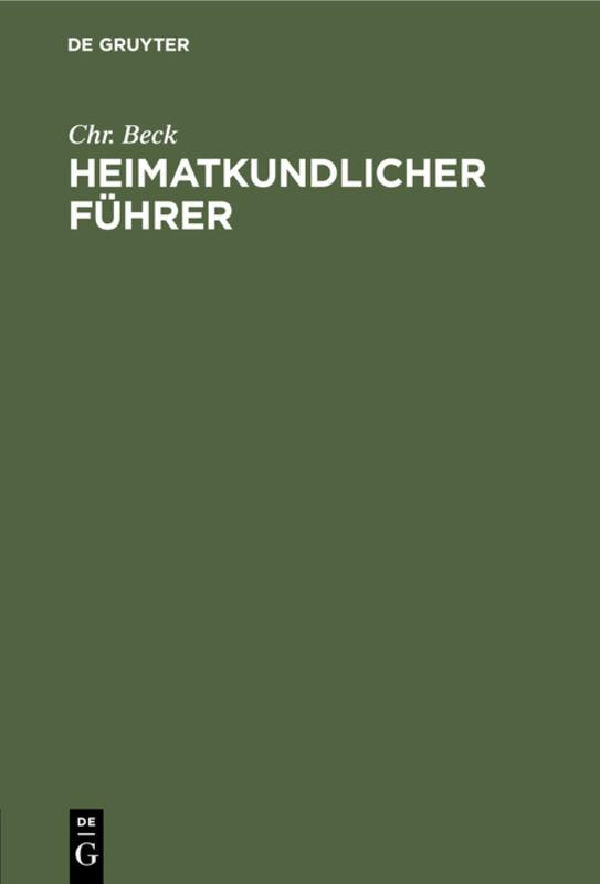 Cover-Bild Heimatkundlicher Führer