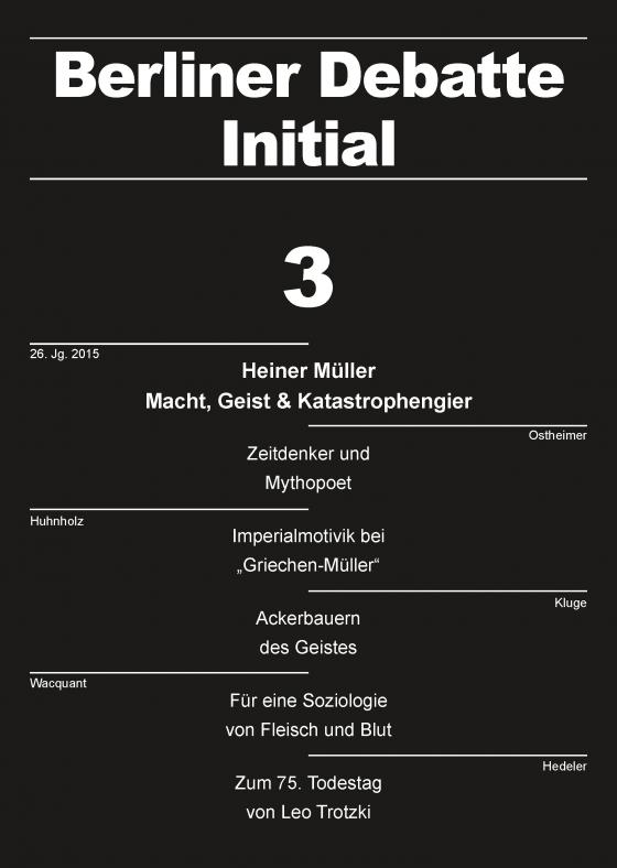 Cover-Bild Heiner Müller: Macht, Geist & Katastrophengier