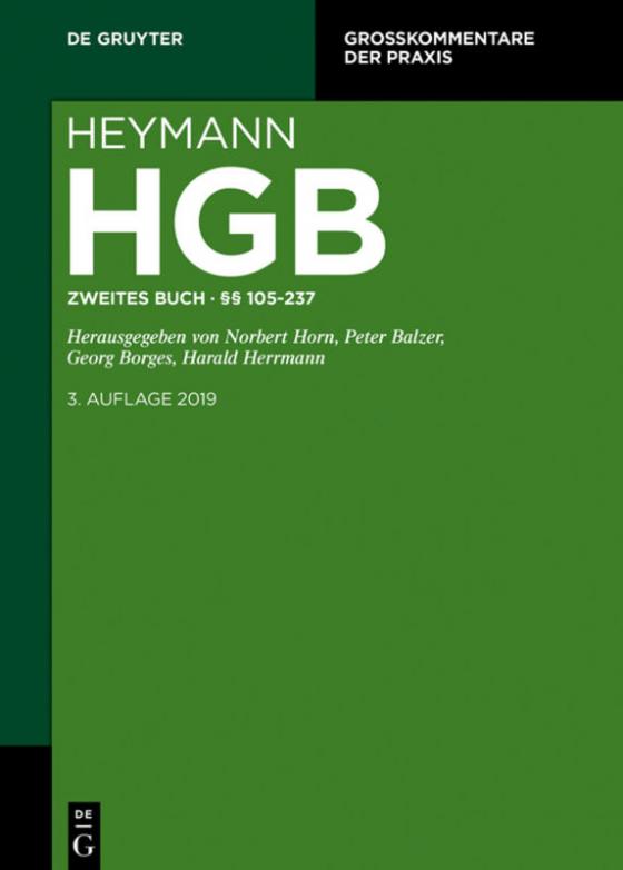 Cover-Bild Heymann-Handelsgesetzbuch (ohne Seerecht) / §§ 105-237