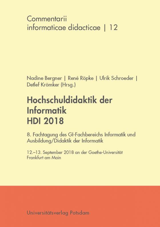 Cover-Bild Hochschuldidaktik der Informatik HDI 2018