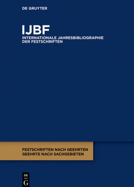 Cover-Bild IJBF / 2020