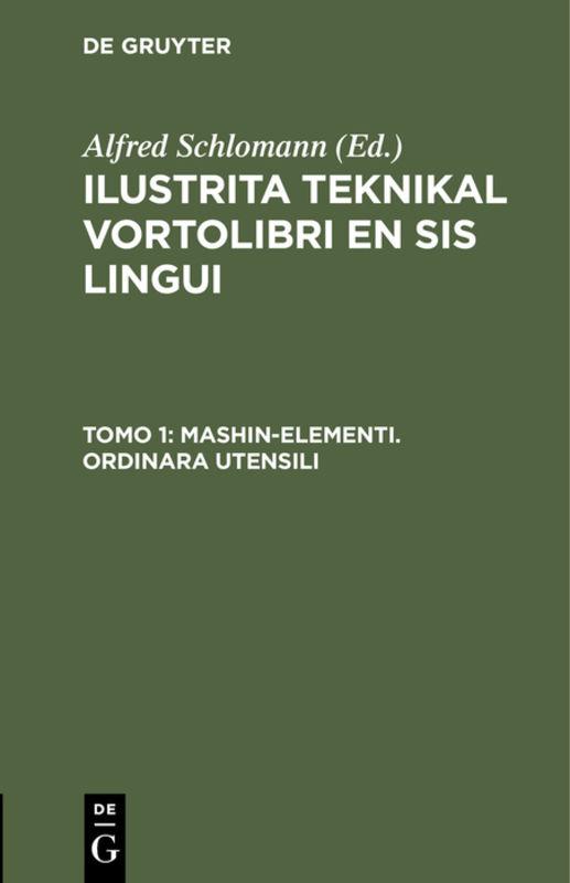 Cover-Bild Ilustrita Teknikal vortolibri en sis lingui / Mashin-elementi. Ordinara Utensili
