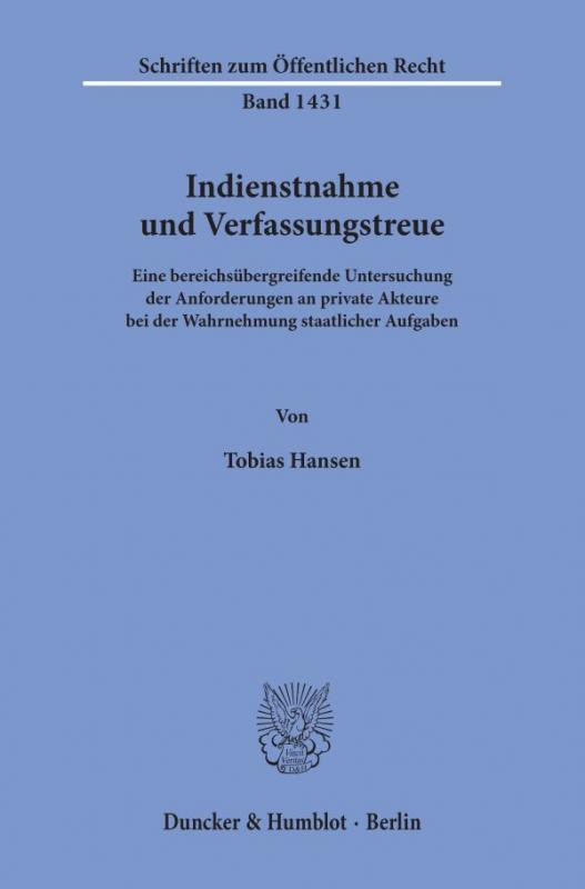Cover-Bild Indienstnahme und Verfassungstreue.