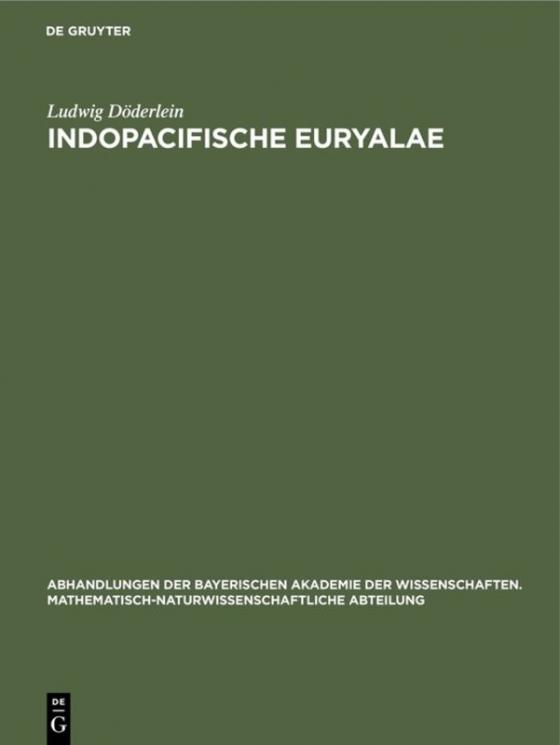 Cover-Bild Indopacifische Euryalae