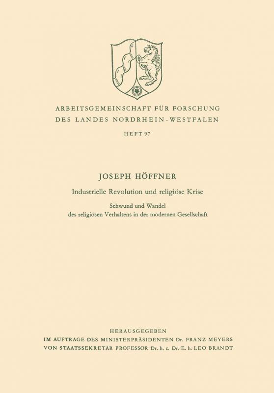Cover-Bild Industrielle Revolution und religiöse Krise