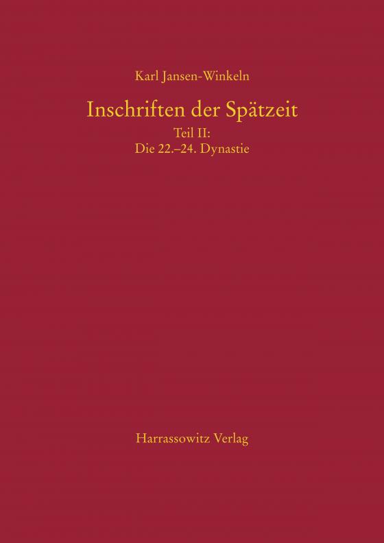Cover-Bild Inschriften der Spätzeit